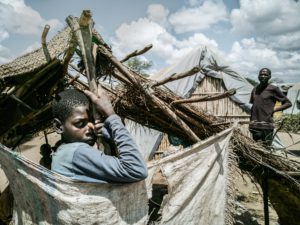 Desplazados por ataques yihadistas en Mozambique