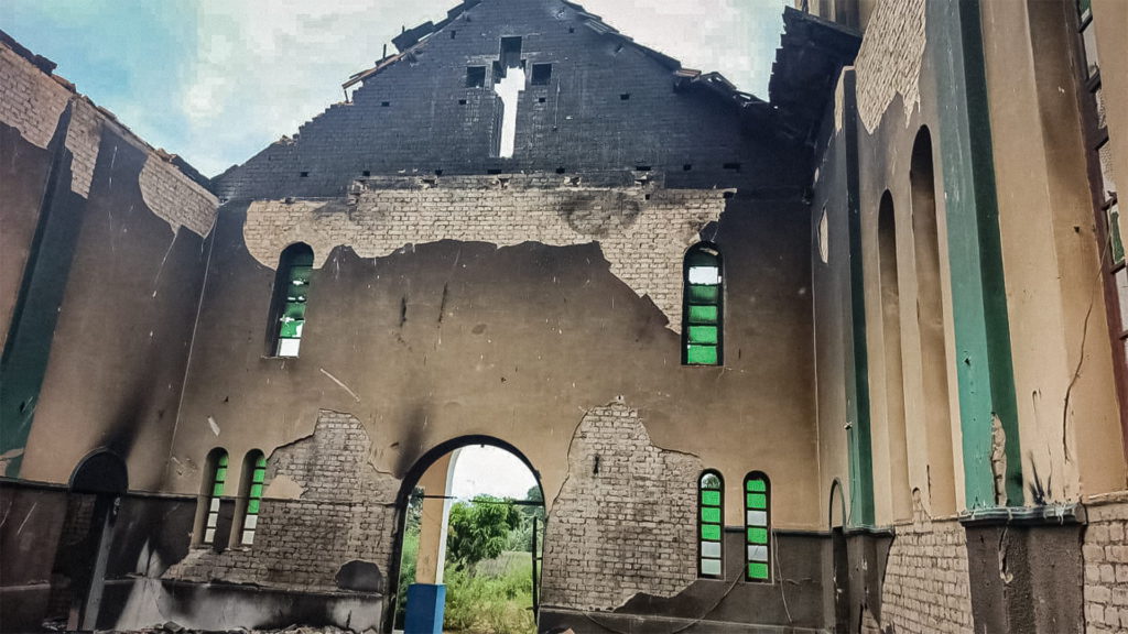 Iglesia histórica en Mozambique